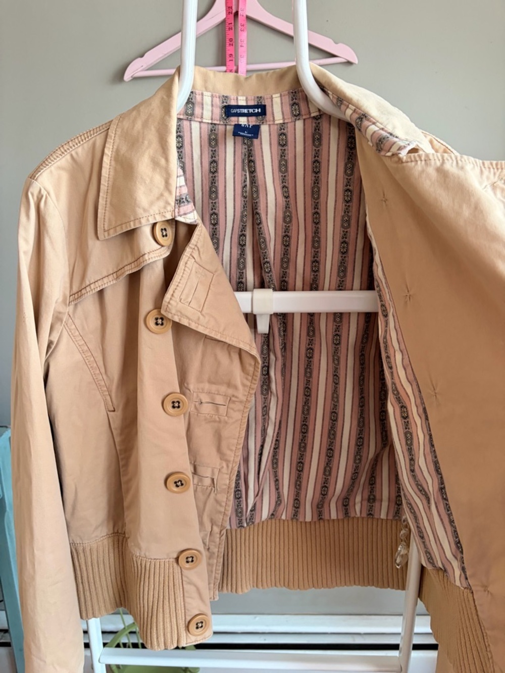 GAP Women's Beige Double-Breasted Trench Jacket - Picture 2 of 9